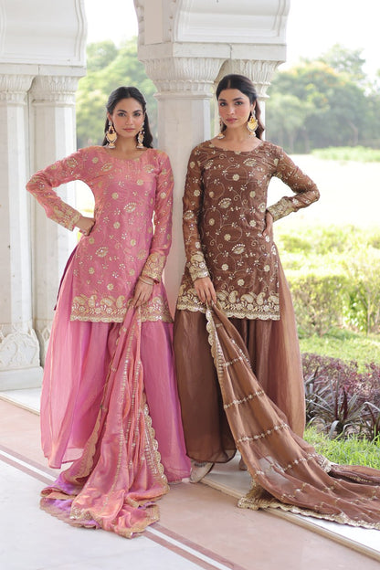 Beautifull Fendy With Rich Sequience Embroidery Work Top Sharara