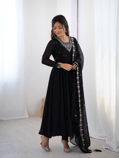 Heavy Pure Soft Georgette Fancy Embroidery Work Anarakali
