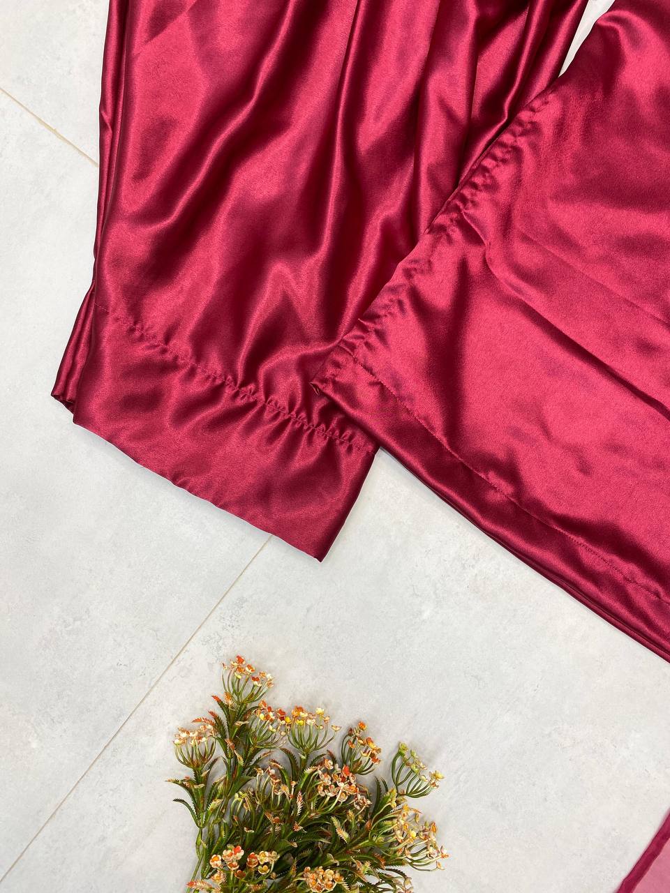 Moss Satin Micro Inner Top Salwaar