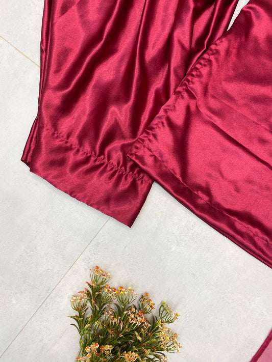 Moss Satin Micro Inner Top Salwaar