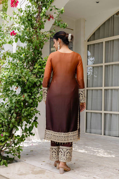 Star Georgeet Pedding Embroidery Sequence Work Top Pent