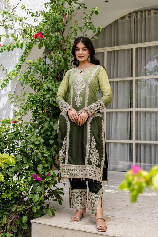 Star Georgeet Pedding Embroidery Sequence Work Top Pent