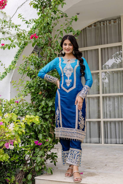 Star Georgeet Pedding Embroidery Sequence Work Top Pent