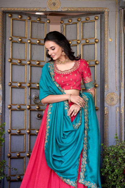 DRESS BAZZAR VICHITRA SILK ZARI WEAVING LEHENGA CHOLI