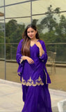 Havy Faux Georgette Embroidery Work Top Pent