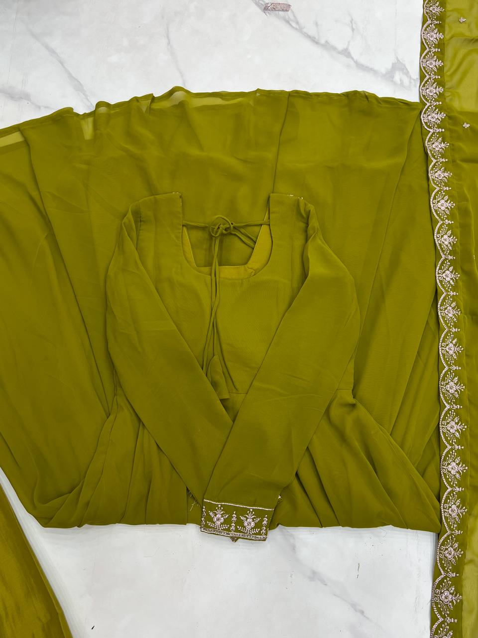 Heavy Pure Soft Georgette Fancy Embroidery Work Anarakali