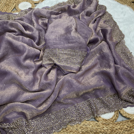 Space Silk With Jarkhan Silk Silk Saree