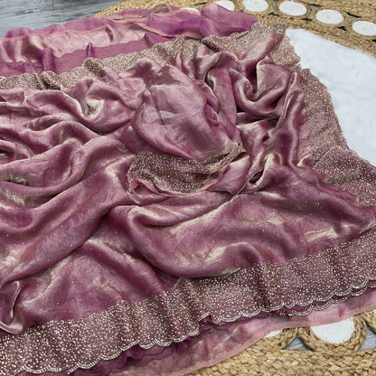 Space Silk With Jarkhan Silk Silk Saree