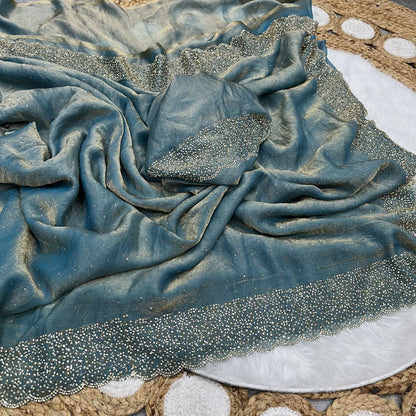 Space Silk With Jarkhan Silk Silk Saree