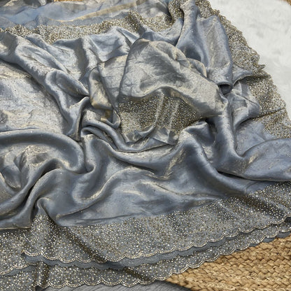 Space Silk With Jarkhan Silk Silk Saree