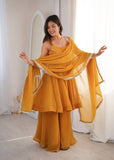 Crunchy Silk Zarkhand Sharara Suit Set