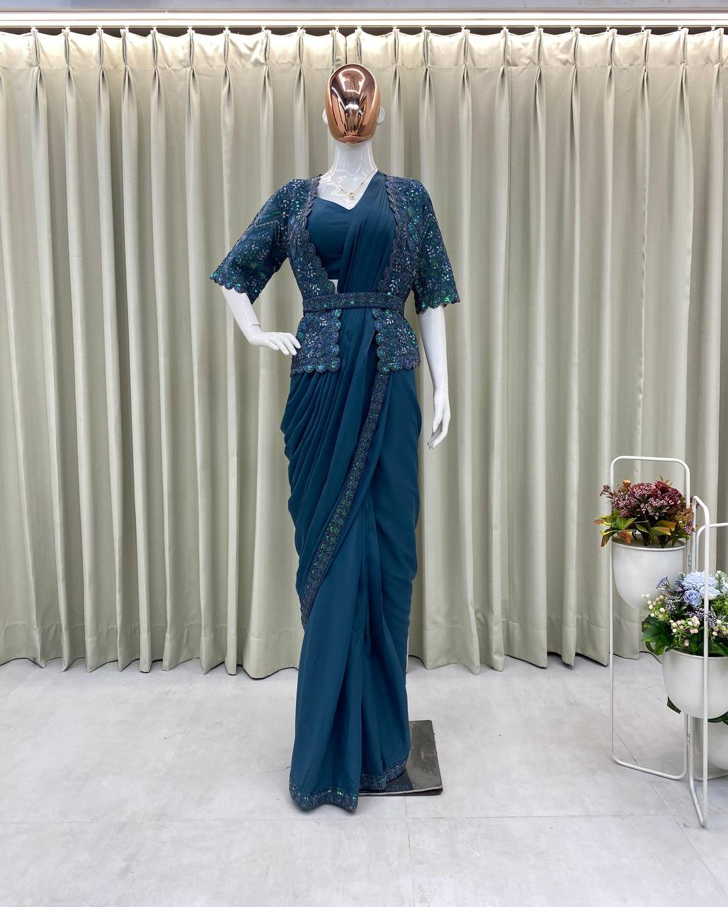 Ready To Wear Georgette Koti Saree