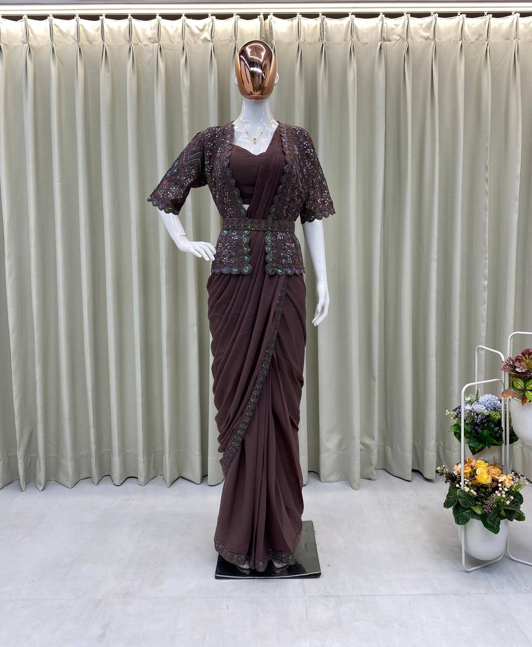 Ready To Wear Georgette Koti Saree