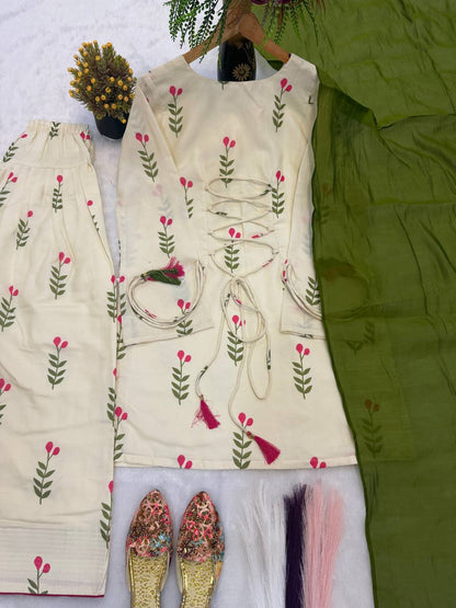 Pure Cambric Cotton Farshi Suit Set