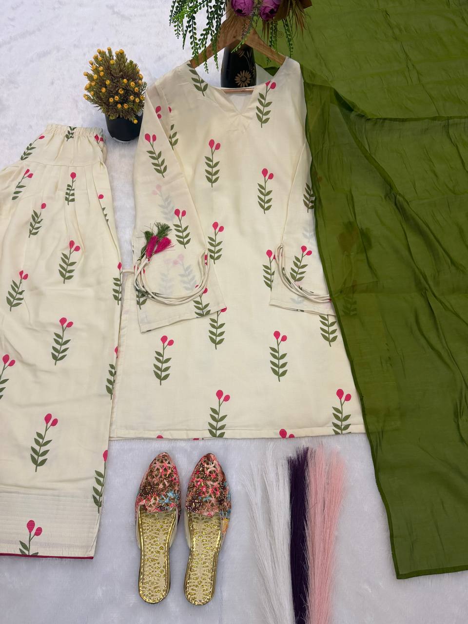Pure Cambric Cotton Farshi Suit Set
