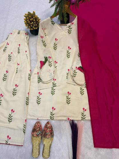 Pure Cambric Cotton Farshi Suit Set