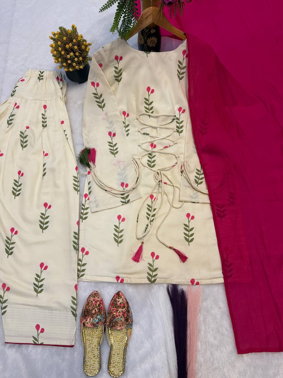 Pure Cambric Cotton Farshi Suit Set