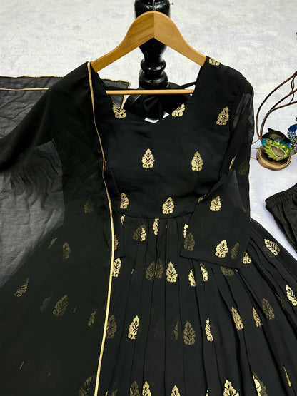 Havy Faux Georgette Embroidery Work Gown