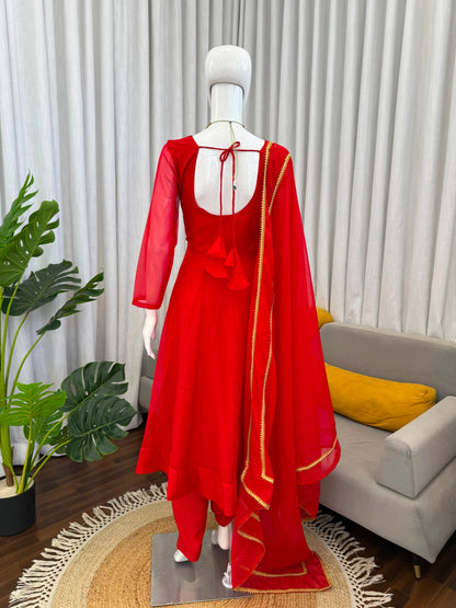 Tibby Silk Anarkali Suit Set