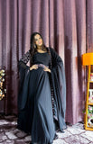 Black Color Georgette Sequience Dori Work Gown