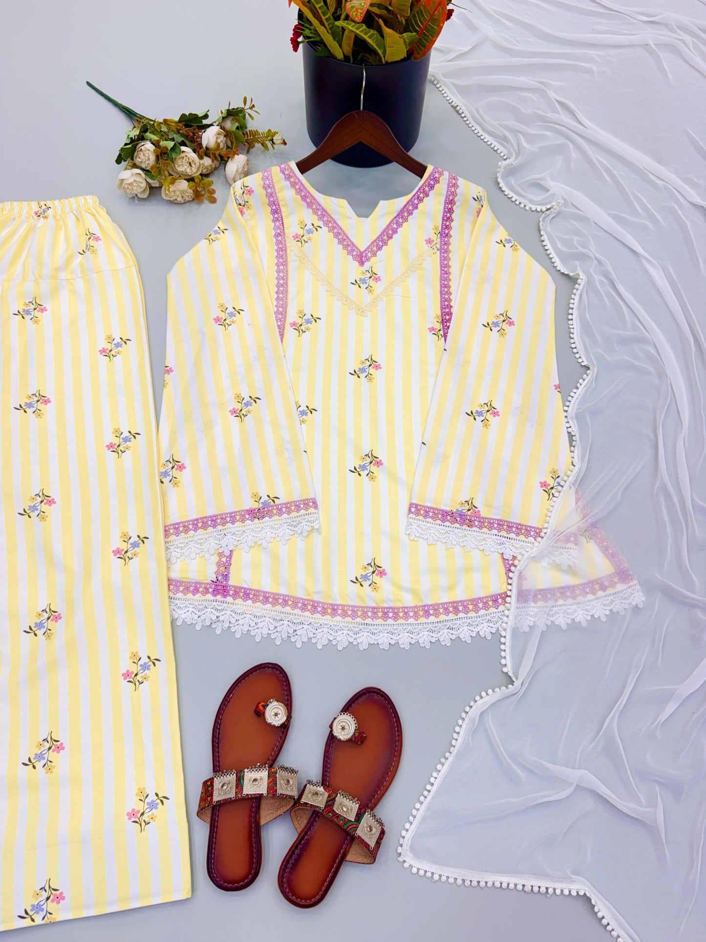 Pure Natural Crepe Farshi Suit Set