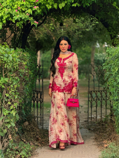 Faux Georgette Embroidered Suit Set