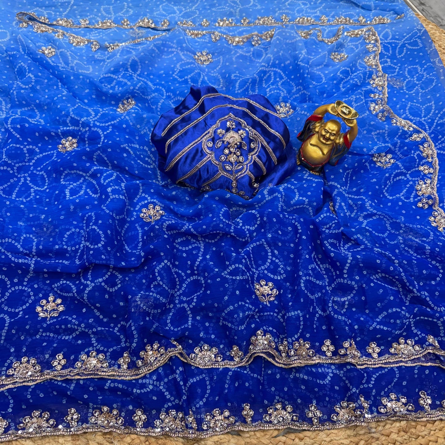 Pure Waree Chiffon Handwork Saree