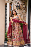 New Wear Jimmu Organza Silk With Digital Printed Gown