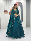 Fendy Embroidery Sequence Work Micro Cotton Lehenga Choli