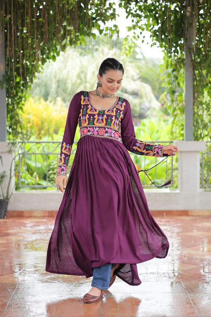 Navaratri Special Faux Georgette Leheriya Print Work Kurti
