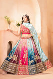 Beautifull Chinon Pedding With Embroidery Design Work Lehenga