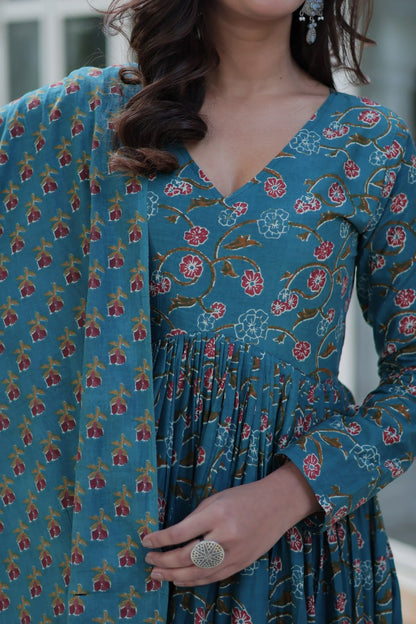 Pure Cotton Full Sleeves Gown