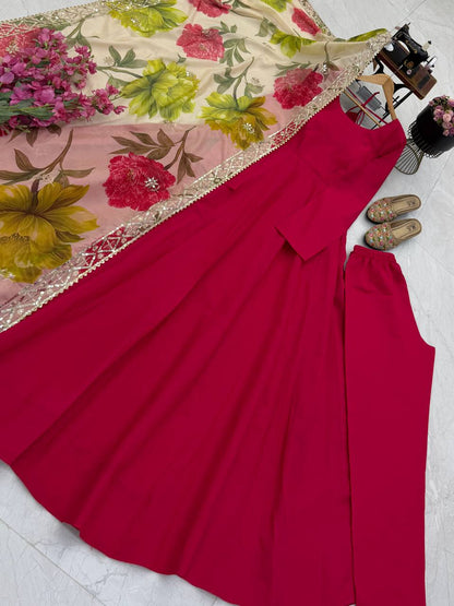 Pure Chanderi Silk Anarkali Bottom