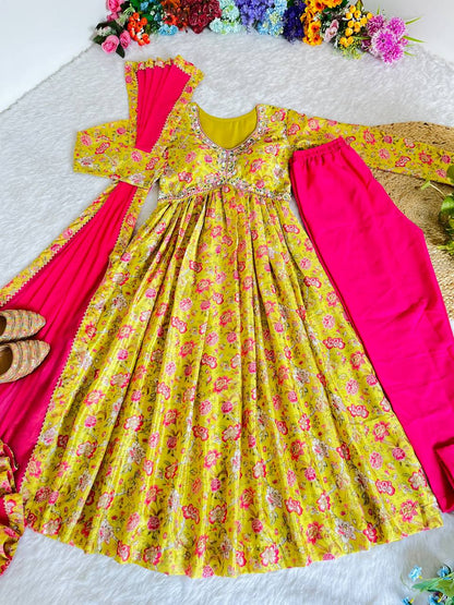 Party Wear Designer Embroidery Work Gown